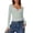 Green, variant on Vivianyn HD Women's Sweetheart Neck Long Sleeve Top, Casual Fitted Blouse,Blue,Size S-XL