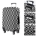 thumbnail image 5 of Black White Geometric Checkered Pattern Luggage Cover Fashion Suitcase Cover Baggage Covers Fit 25-28 Inch Luggage (Go Travel), 5 of 5