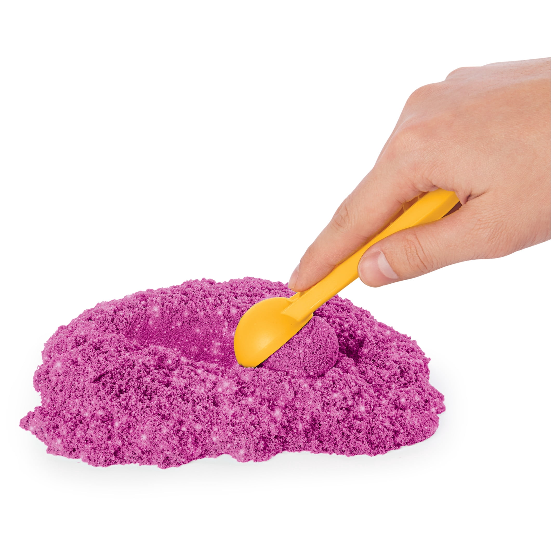 Kinetic Sand Sparkle Sandcastle Set w/ 1lb Pink Shimmer Kinetic Sand