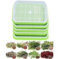 thumbnail image 1 of Juego de 5 bandejas de germinación para germinación de semillas sin suelo con cesta hidropónica de dos niveles y tapa para jardín doméstico, 1 of 5