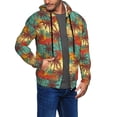 thumbnail image 2 of Honeii Colorful Hawaii Palms Print Hoodies for Men, Pullover & Full Zip, Breathable Zip up Hoodie, Sweatshirt-Large, 2 of 5