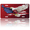 American Eagle, variant on Patriotic License Plate Red Truck Aluminum Metal Car Tag National US 250 Years, Novelty Decorative License Plates, Thick Durable Automotive Front Plate for Car, Truck, SUV, 6 X 12 Inch