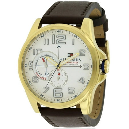 UPC 885997110600 product image for Tommy Hilfiger Men s Gold-Tone Leather Chronograph Watch  1791003 | upcitemdb.com
