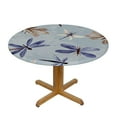 thumbnail image 3 of HAOXIT Round Fitted Table Clothes Lavender Tablecloth Cover with Elastic Edge Table Protecter Covers Home Decor Accessaries, Fits Round Table 46-50, 3 of 8