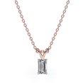 thumbnail image 1 of Collar Colgante Deslumbrante JeenMata con Diamantes Talla Esmeralda 0,33 Quilates Baño Oro Rosa 18 K sobre Plata, 1 of 5