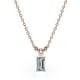 thumbnail image 1 of Collar con Colgante Encantador JeenMata Diamante Talla Esmeralda 0,5 Quilates Oro Rosa 18 Quilates Plata, 1 of 5