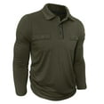 thumbnail image 3 of Men Long Sleeve polos Shirt Casual Button Down Moisture Wicking Cotton Golf Shirt Slim Fit with Two Pockets, 3 of 6