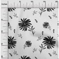 thumbnail image 2 of oneOone Polyester Spandex Black Fabric Floral Sewing Material Print Fabric By The Yard 56 Inch Wide, 2 of 4