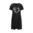 thumbnail image 4 of Wancir Women's Plus Size Sleepshirt Short Sleeve Round Neck with Chest Print for Nightwear, 4 of 6