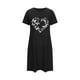 thumbnail image 4 of Camisón corto de mujer, vestido de largo medio con estampado de moda, camisón corto extragrande de mujer, camisón de manga corta con estampado de pecho a la moda, camisón de mujer, 4 of 6