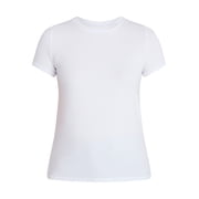 Time and Tru Womens Slim Fit Crewneck Tee with Short Sleeves, Sizes XS-L