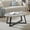 Faux Concrete Gray, variant on FENGFAN Black Oval Coffee Table Modern Contemporary Sled Rubberwood Legs for Living Room 1 Pack