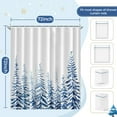 thumbnail image 5 of Christmas Shower Curtain, Farmhouse Rustic Modern Snow Landscape Bathroom Decor Shower Curtain Set, Water Repellent Cloth with Hooks 72X72 Inch, 5 of 6