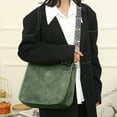 thumbnail image 5 of Fashion solid color shoulder bag retro travel PU bag leopard pattern shoulder strap messenger bag, 5 of 5