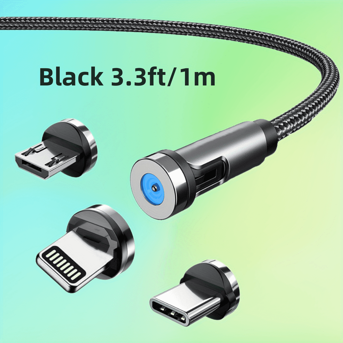 Charging Cable, 540° Rotating Phone Charger Nylon