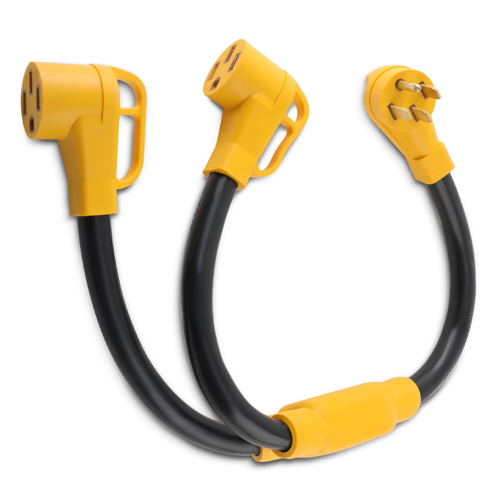 maXpeedingrods 50 Amp Y Splitter Adapter Cord 4 Prong 250V with 14-50P to 2X 14-50R Outdoor Extension Cord, 3 Feet 6/3 8/1 STW AWG for RV EV, for Tesla Model 3/S/X/Y
