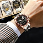 Poedagar Watch for Man Luxury Chronograph Men Watch Stainless Steel Quartz Male Watches