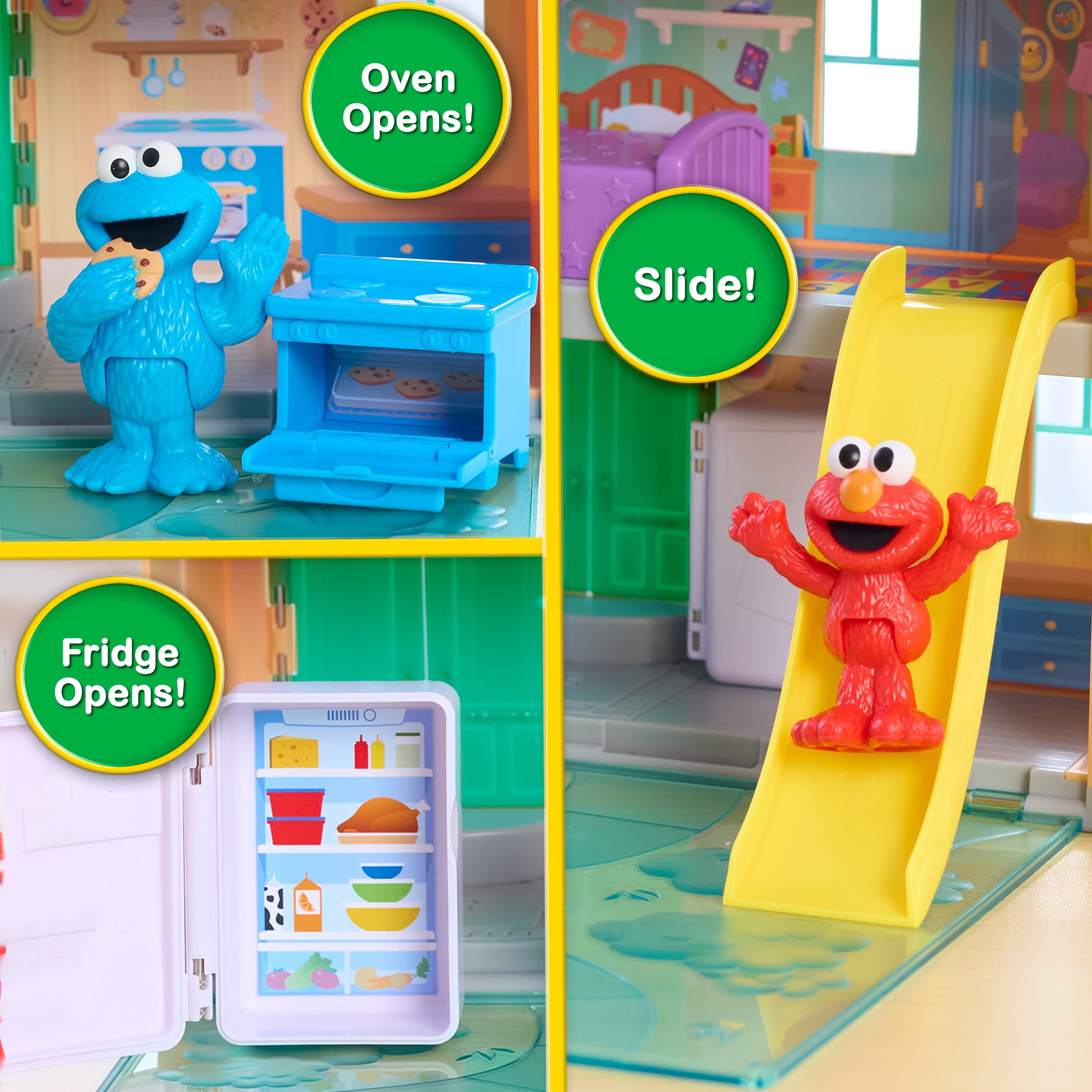 Sesame Street 123 Sesame Street Playset, 7 Accessories, Stow-and-Go Travel Toy, Walmart Exclusive, Ages 2+
