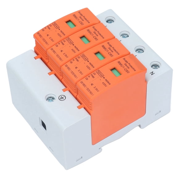 House Arrester Protector, PC Shell Flame Retardant Visible Window Surge Protective Device RMU1-C60 For Home Appliances Imax:20kA,Imax:40kA,Imax:60kA