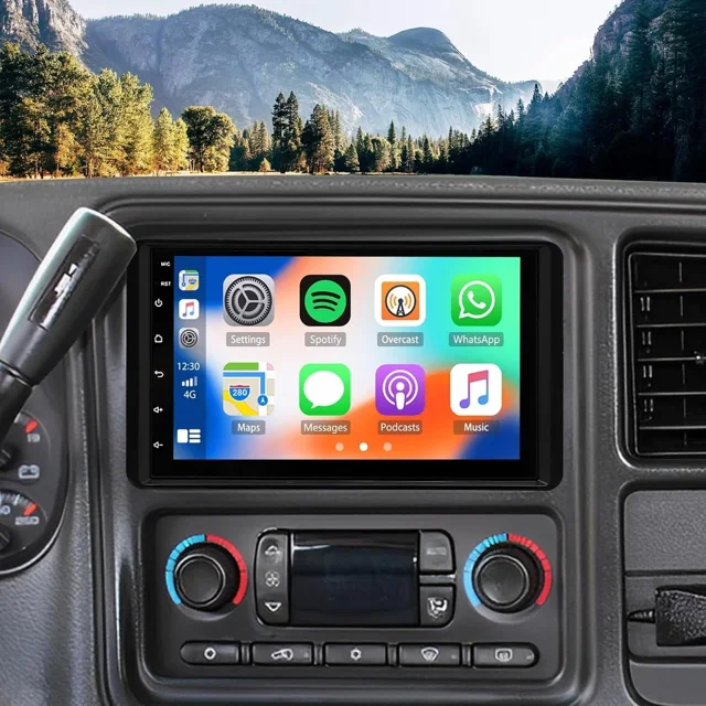 Wireless Carplay Android Auto Android 13 Car Stereo For Cadillac Escalade 2003 2004 2005 2006, 7In Hd Touchscreen 2+32G Gps + Bluetooth/Wifi + Swc