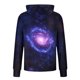 thumbnail image 3 of Ceisia Purple-Blue Spiral Galaxy Print Hooded Top Men's Slim Fit Long Sleeve UV Protective Face Mask Shirt Purple S Gifts, 3 of 5