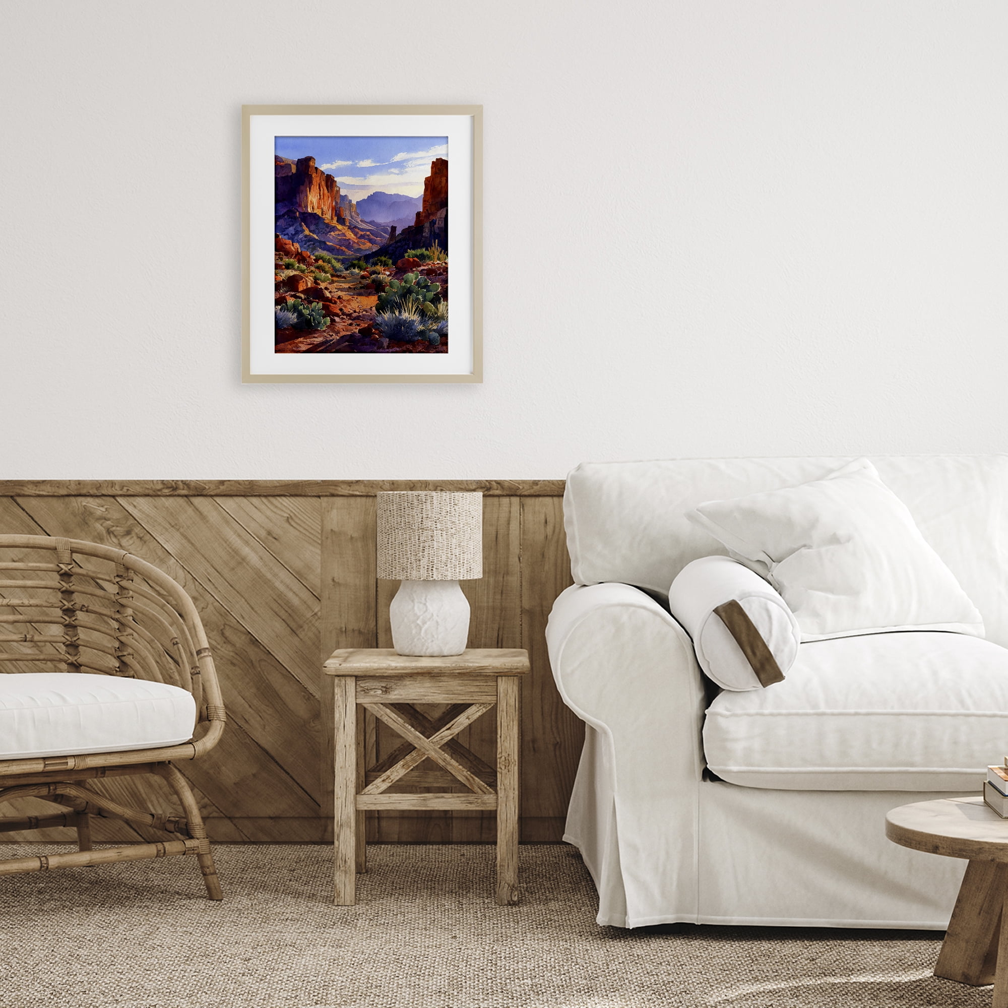 Stupell Industries Western Colors Earthy Desert Birch Framed Print Under Glass, design by Franklyn Gregory