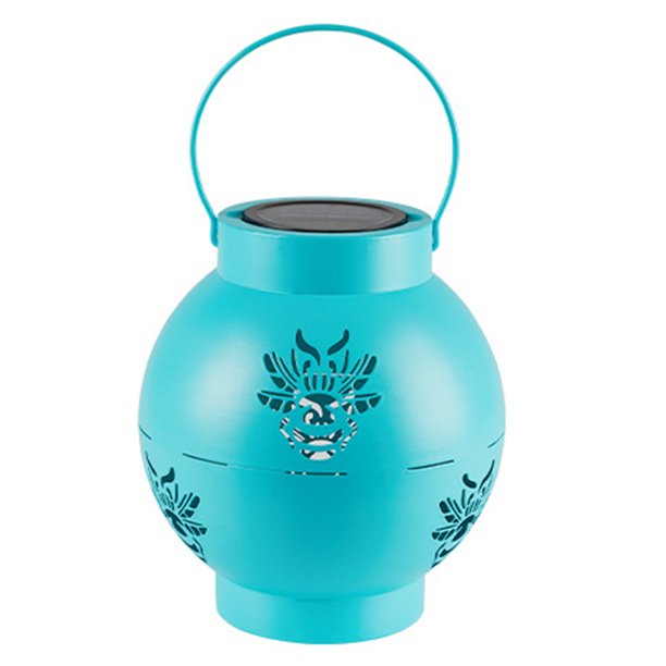 Bee Night Light 3000K Lámpara de sombra de abeja dura hasta 8 horas para césped de patio (azul)