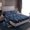 Steel Blue, variant on Feelyou Bohemian Aztec Kid Twin Sheet Sets, Blue Geometric Abstract Twin Fitted Sheet, Southwestern Flat Sheet, Microfiber Bedroom Decor, 3 Pieces