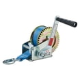 thumbnail image 1 of OPENROAD 1200lbs Hand Winch Boat Winch | Hand Crank Winch with 8m (26ft) Blue Strap Manual Winches | Two-Way Adjustable Boat Trailer Winch | Corrosion Resistant Towing Winches (1200lbs), 1 of 7