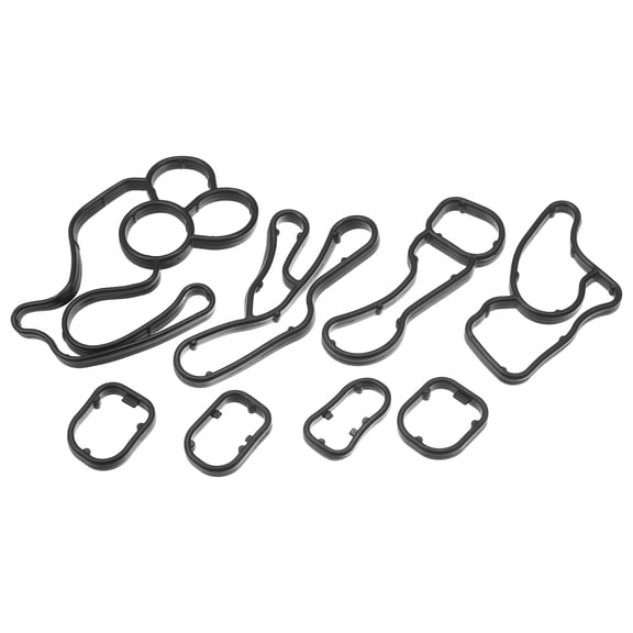 Unique Bargains 1 Set No.11428580681/11428580682 Oil Cooler Gasket for BMW 328d 2014-2018 Oil Filter Adapter Gasket