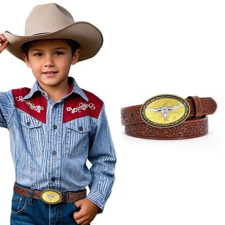 WHIPPY Kids Rhinestone Western Belt for Girls Boys, Studded