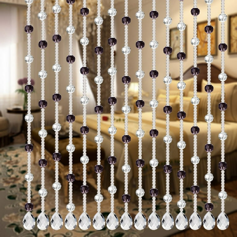 Glass Bead Curtain Living Room Bedroom Window Door Wedding Decor Curtain 90  Inches Long Curtains That Keep The Cold Out Shower Curtain Bathroom Shower  Curtain with 73 Inch 