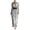 Gray, variant on Women Long Sleeve Wrap Dress V Neck Maxi Dress for Autumn Winter Office Daily Casual