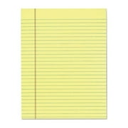 The Legal Pad Glue Top Pads Wide/Legal Rule, 8.5 x 11, Canary, 50 Sheets, 12/Pack