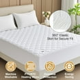 thumbnail image 5 of Heated Mattress Pad Queen Size, Quilted Electric Mattress Pad, Dual Controller, Bed Warmer Fit up to 21", 6 Heat Settings, 1-10 Hours Auto Off, Fast Heating, White, 5 of 6