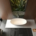 thumbnail image 4 of 65" Freestanding Solid Surface Bathtub, Luxury Handcrafted Stone Resin Freestanding Soaking Bathtub with Overflow and Pop-up Drain, Matte White 24S06-65MW, 4 of 17