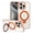 Orange, variant on OOK For iPhone 14 Pro Max Case with Magnetic Ring Stand, Compatible with Magsafe Clear Military Drop Protection Phone Stand Shockproof Case Cover, White