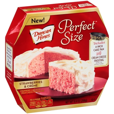 Duncan Hines Perfect Size? Strawberries & Creme Cake ...