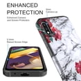 thumbnail image 2 of LG K22 Case, LG K32 Case, LG K22 Plus Case, Rosebono Slim Hybrid Shockproof Hard Cover Graphic Fashion Colorful Skin Cover Armor Case for LG K22/K22+ (Rose Marble), 2 of 5