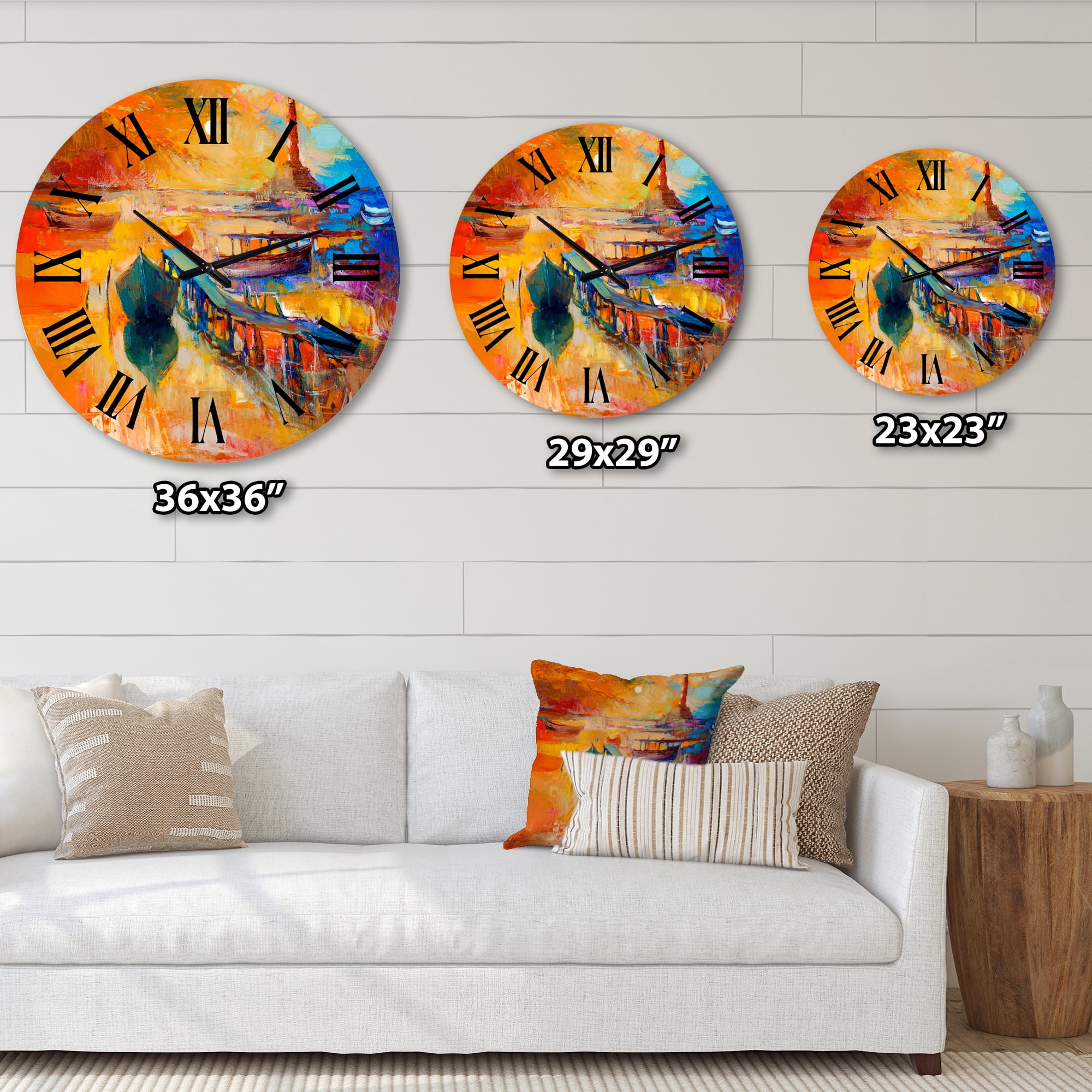 Designart 1 in Coastal Wall Clock