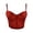 #0029-Red, variant on Women's Spaghetti Straps PU Leather Bustier Crop Top PU Leather Bustier Crop Top Gothic Punk Push Up Women's Corset Top Bra Gift