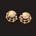thumbnail image 1 of Fashion Tarry Sky Shiny Crystal Shell Simulated Pearl Round Earrings for Women, 1 of 1