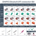 thumbnail image 2 of Kit de conectores Newdeli Deutsch 504PCS con engarzador y herramienta de extracción, 2 of 9