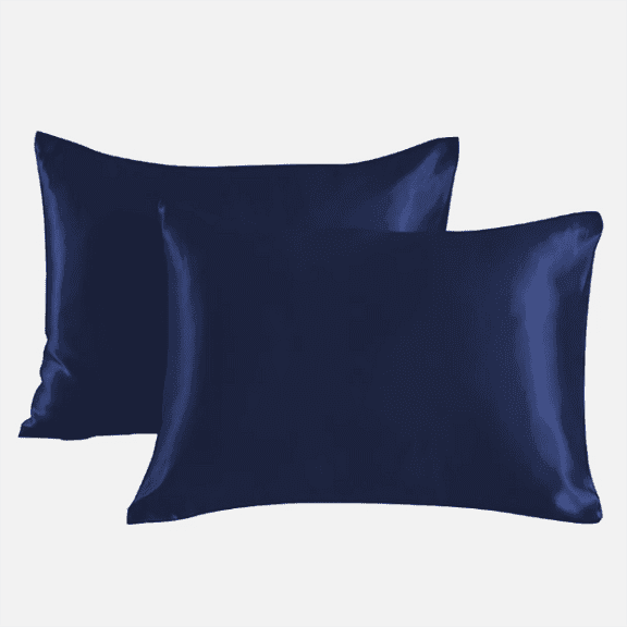 2pcs Silk pillowcase, suitable for hair and skin, mulberry silk pillowcase, luxurious satin silk pillowcase with zipper, a gift for ladies and gentlemen. (standard)