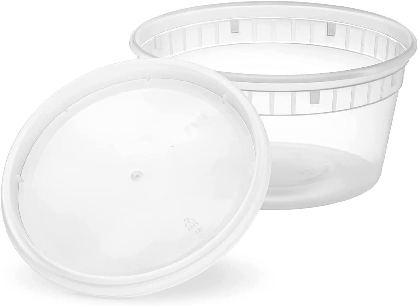 . 8 Oz Food and MultiPurpose Plastic Containers with Matching Lids