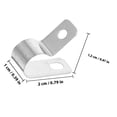 thumbnail image 2 of TEHAUX 50Ud Clips Para Sujetar Cables Con Especial De Inoxidable Color Plata, 2 of 8