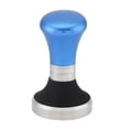 thumbnail image 1 of Martillo prensador de granos de café expreso en polvo, Base plana, ajustable, de acero inoxidable (azul), 1 of 8