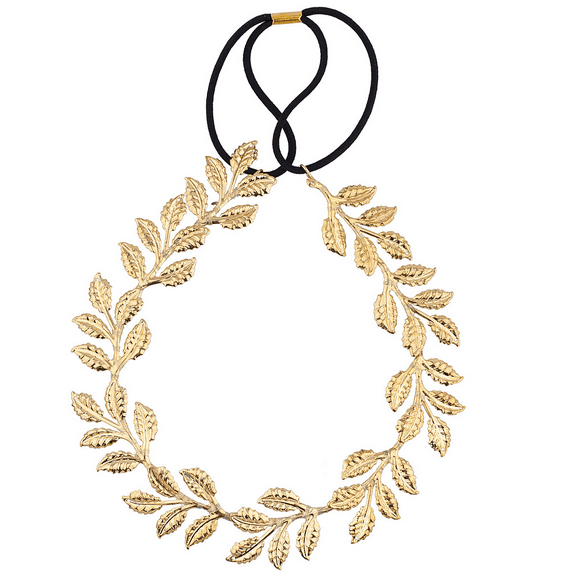 Lux Accessories Goldtone Goddess Leaf Head wrap