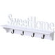 thumbnail image 1 of Perchero de pared Sweet Home, colgador de puerta, perchero para abrigos, sombreros, ropa y llaves (blanco), 1 of 8
