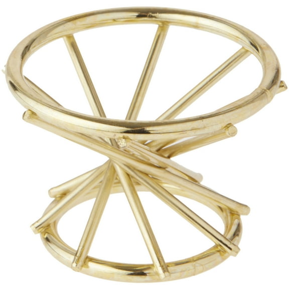 Bard's Brass-toned Egg Stand/Holder, Swirl Leg, Reversible 1.4375" and 2" Display Diameter